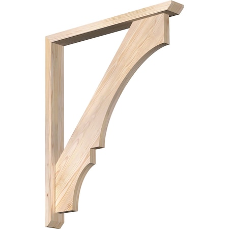 Ekena Millwork Balboa Slat Smooth Bracket w/ Offset Brace, Douglas Fir, 3 1/2"W x 30"D x 36"H BKT0402X30X36BOA06SDF